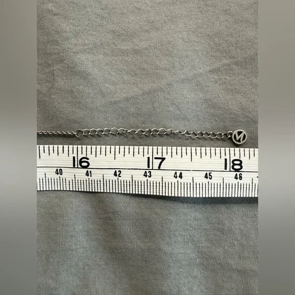 Mejuri Petite Sterling Silver and White Sapphire Necklace - Picture 4 of 4